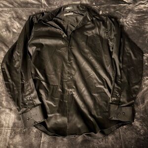 Geoffrey Beene Men's Black Casual Button Down Shirt